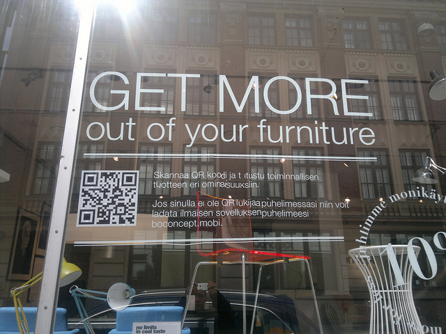 BoConcept QR Code use on store window BoConcept QR Code use on store window