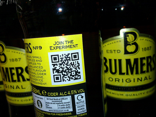 bulmers original cider qr code experiment bulmers original cider qr code experiment